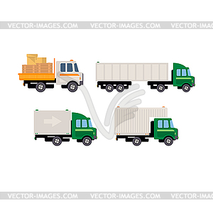 Work Trucks Set - vector clip art