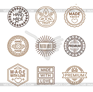 Retro Design Insignias Logotypes - vector clip art