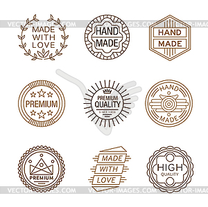 Retro Design Insignias Logotypes - vector image