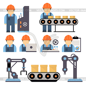 Production Process - royalty-free vector image