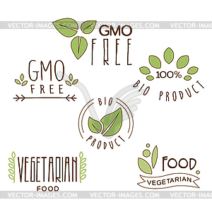 Gluten Free, Natural Product Label - vector image