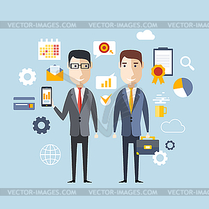 Concept of Successful Partnership - vector clip art