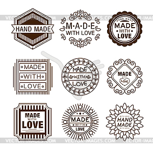 Retro Design Insignias Logotypes - vector image