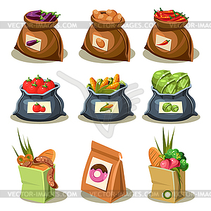 Natural Food is Very Good Organic Vegetables - vector clip art