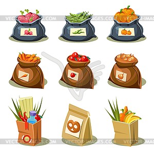 Natural Food is Very Good Organic Vegetables - vector clipart