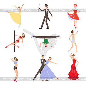 Dancing Styles Flat design - vector clip art