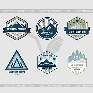 Vintage Outdoor Camp Badges and Logo Emblems - vector image