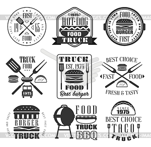 Burger and Fast Food Icon Set - vector clipart