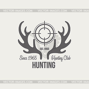 Hunting Vintage Emblem - vector clip art