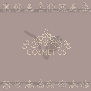 Beauty Industry Lettering and Curls. Set - vector clipart