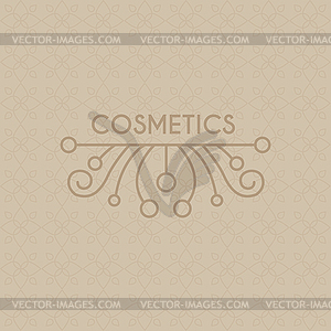 Beauty Industry Lettering and Curls. Set - vector image