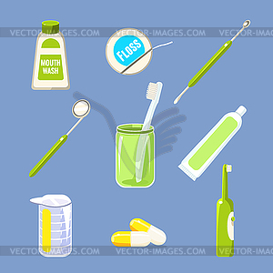 Dentist Icons and Teeth Care Collection - vector clipart