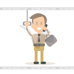 Businessman in flat style - vector clip art