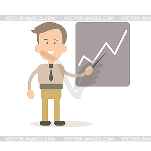 Businessman flat style - vector clipart