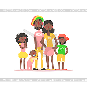 African Family - vector image