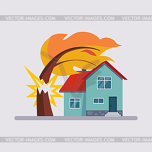 Недвижимость Страхование Illustartion - векторное изображение клипарта