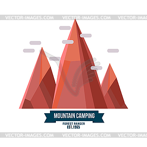 Majestic mountain peak - vector clipart