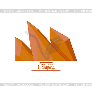 Majestic mountain peak - vector clip art