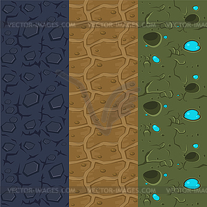 Stone Wall or Ground Seamless Texture Collection - vector clip art