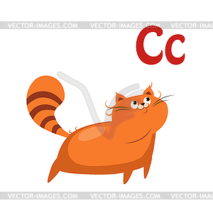 Cat. Funny Alphabet, Animal - vector image