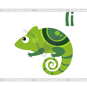 Iguana. Funny Alphabet, Animal - vector image