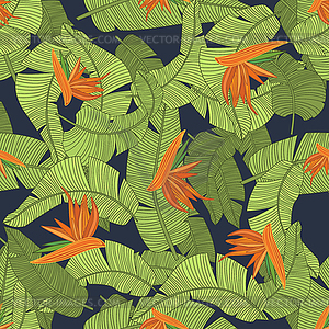 Tropical Flower Print - vector image