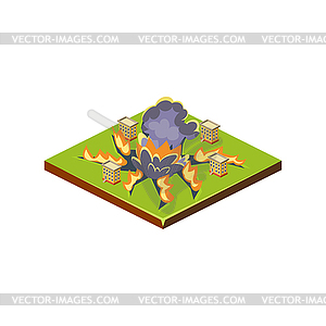 Meteorite. Natural Disaster Icon - vector clip art