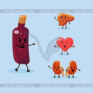 Wine Harm. Set - vector clipart