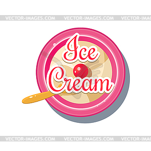 Ice Cream Sticker - vector image