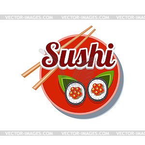 Sushi Sticker - vector clipart