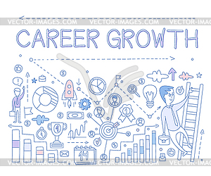 Career Growth Infographics - vector image