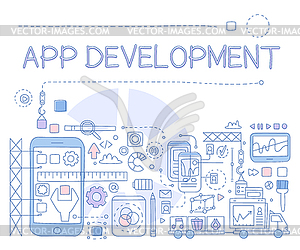 App Development Infographics - vector image