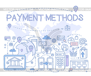 Способы оплаты Инфографика - векторный графический клипарт