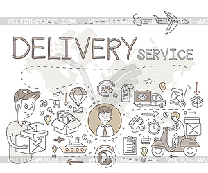 Delivery Service Infographics - vector clipart