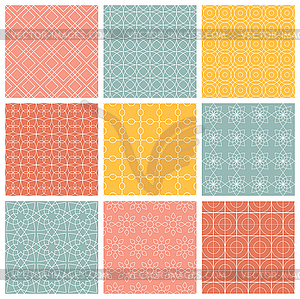 Geometric patterns Set of seamless abstract - vector clipart / vector image