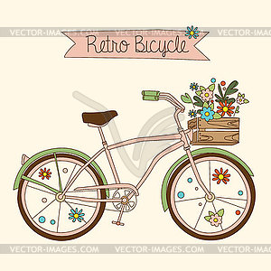 Retro bicycle.  - vector clipart / vector image