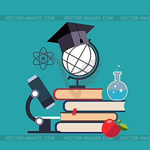 E-learning and online education - royalty-free vector clipart