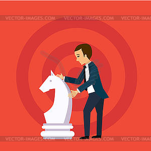 Business strategy concept in flat style - vector clipart