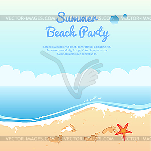 Summer beach party - vector clipart