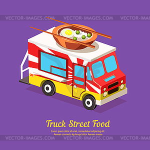 Mobile Food Van - vector clipart