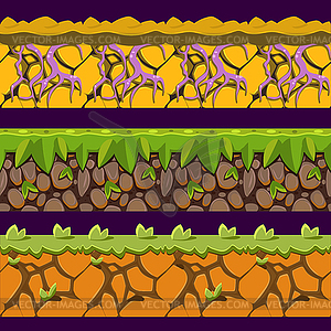 Textures for platform game - vector image