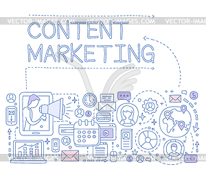 Content Marketing Infographics - vector clip art