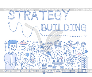 Strategy Building - vector clip art