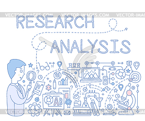 Research Analysis Infographics - color vector clipart