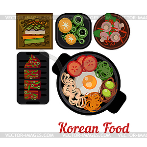Food Korean food - vector image