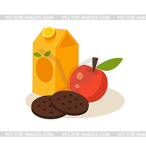 Pupil Lunch. Education Design - vector image