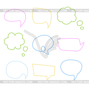 Speech Bubble. Handdrawn Set - vector image