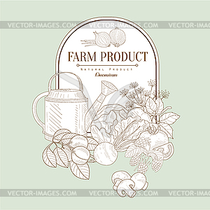 Farm Product, Banner - vector image