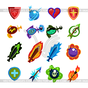 Video Game Icons Set - vector image