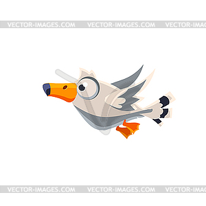 Cute Great Albatross - vector clip art